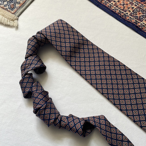 Polo Ralph Lauren blue Foulard silk tie - Picture 5 of 9